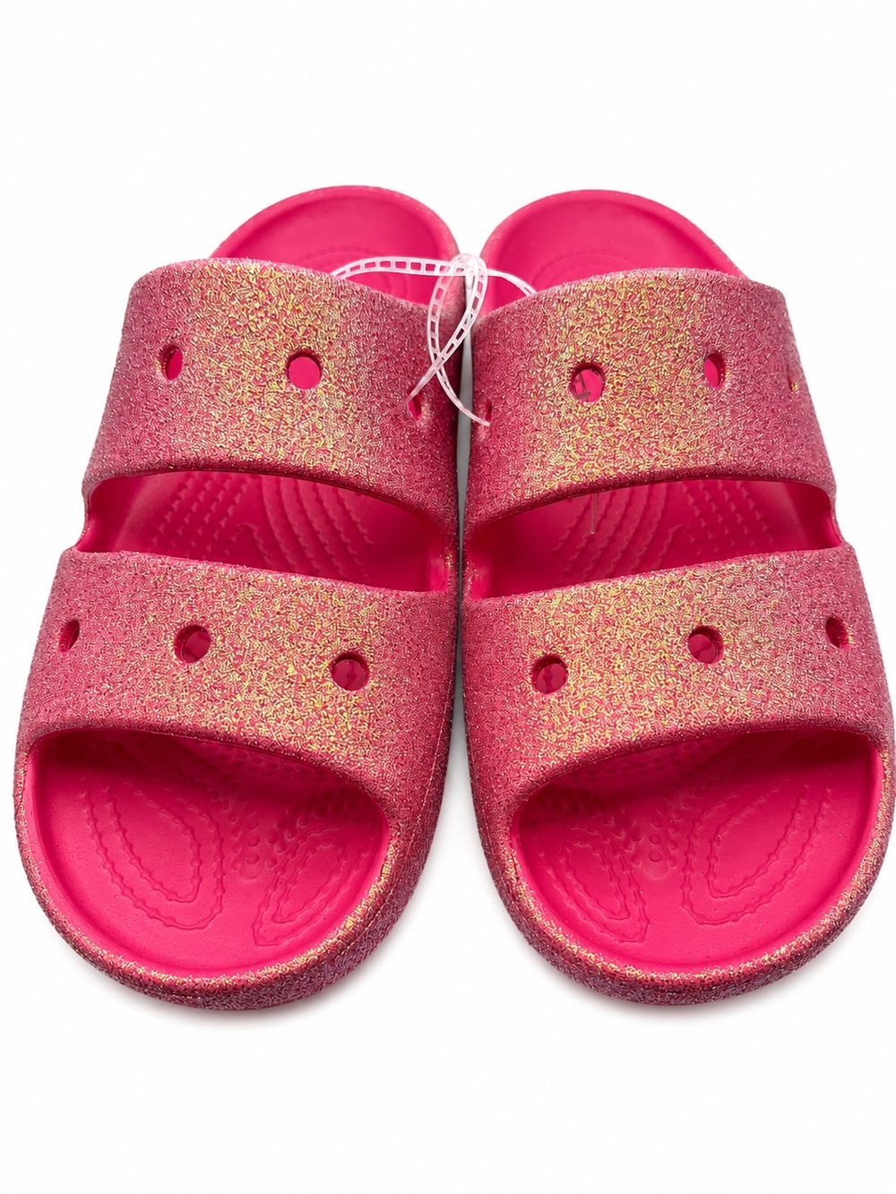 Crocs Glitter Slide Sandals - Pink